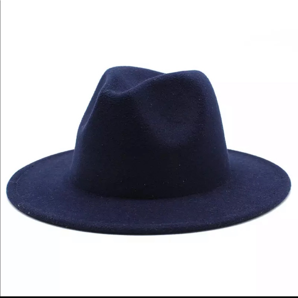 🌟 HOST PICK🌟 NWOT Navy Blue Colour Wide Brim Wool Style Size Small